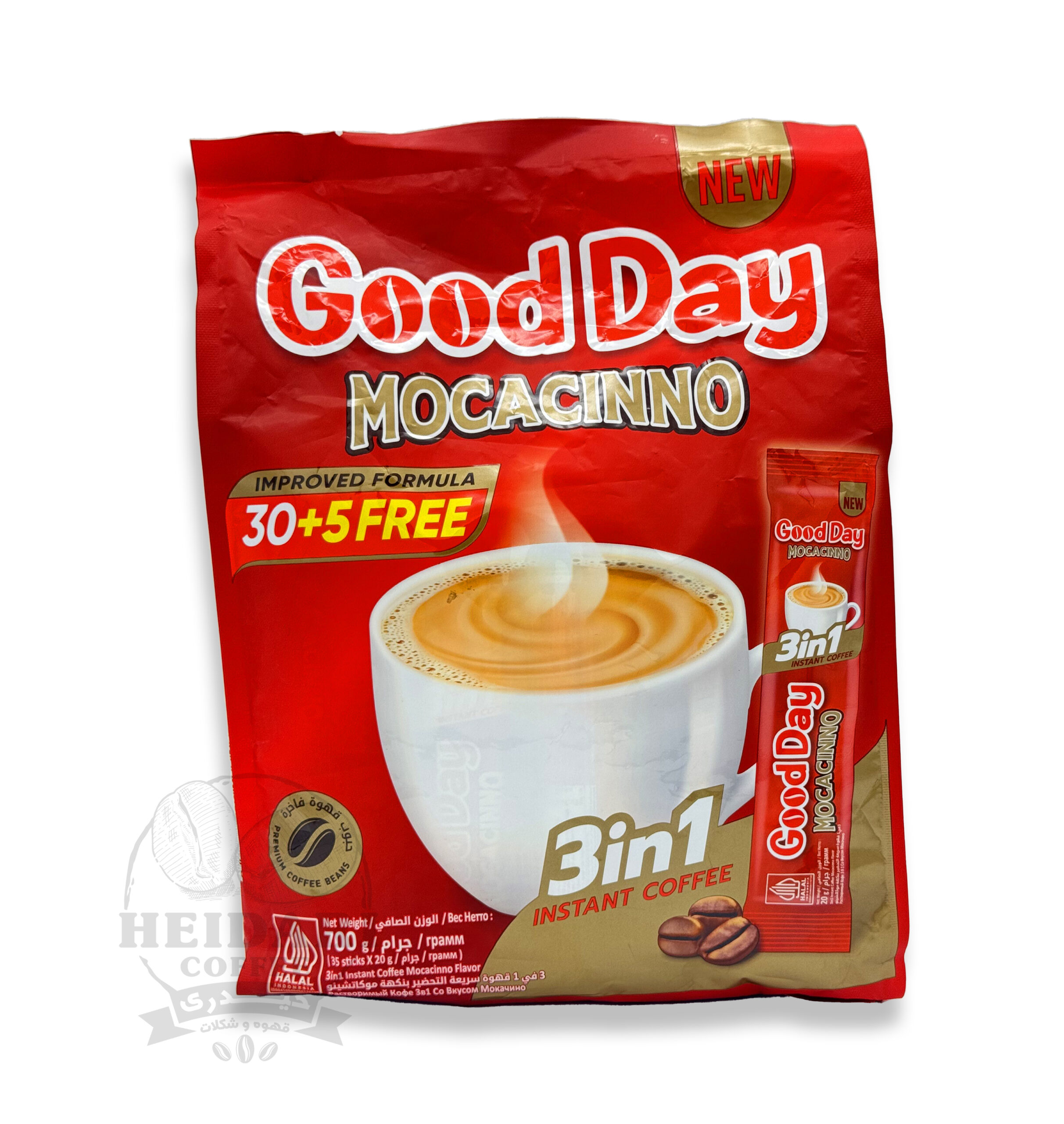 کافی میکس گوددی |GoodDay| _ تعداد 35 عدد | طعم موکاچینو 3 کافی میکس گوددی |GoodDay| _ تعداد 35 عدد | طعم موکاچینو