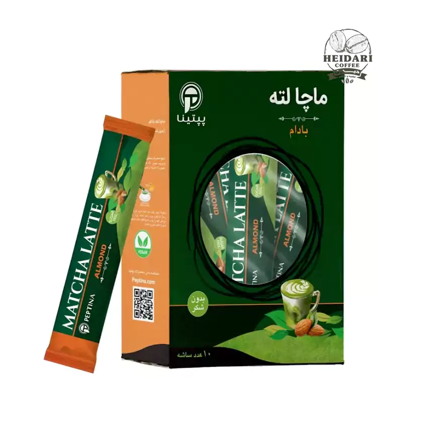 ماچا لته بادام (بدون شکر)