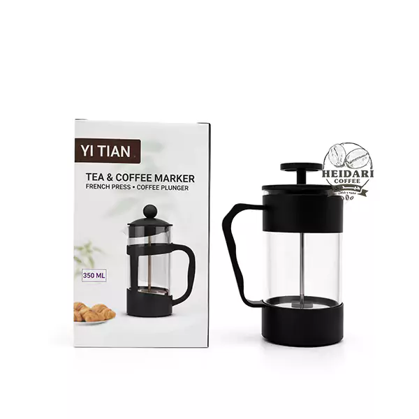 فرنچ پرس قهوه یی تیان (ییتیان) 350 میلی لیتر 3 فرنچ پرس 350 میلی لیتر طرح دار YI TIAN