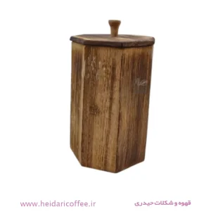 ست بانکه چوبی ۳ عددی مدل هشت‌ضلعی (پاسماوری چوبی سوخته)
