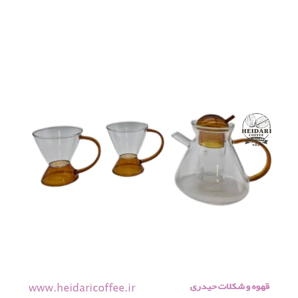 ست قوری و فنجان پیرکس Cabilock (مقاوم به حرارت) 3 ست قوری و فنجان پیرکس Cabilock مدل هیترزيستنت (مقاوم به حرارت)