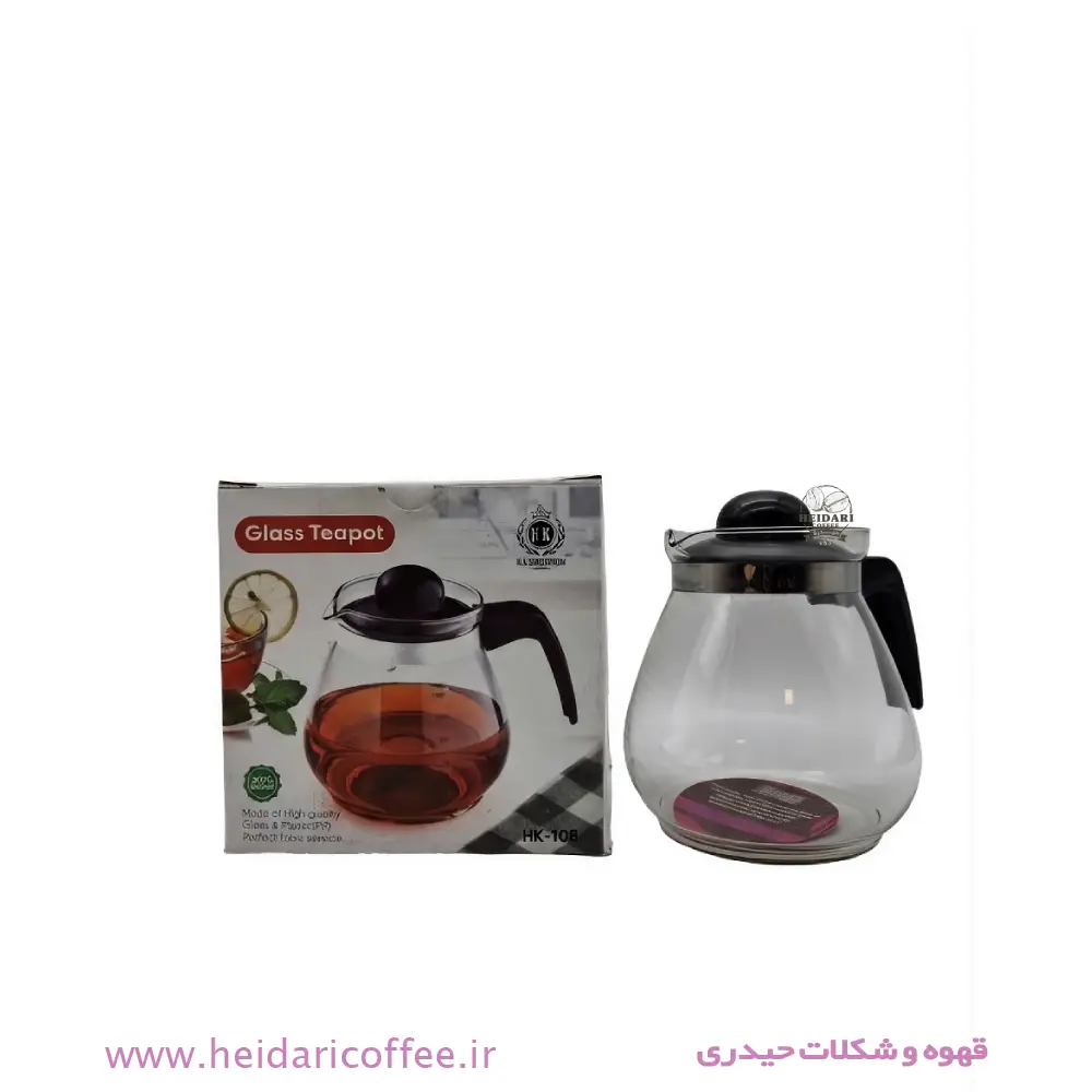 قوری پیرکس (شیشهای) مدل HK-108 3 قوری پیرکس (شیشهای) مدل HK-108