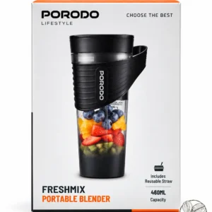 مخلوط کن و شیکر شارژی 460 میلی لیتری Porodo مدل Freshmix Portable Blender LFS204